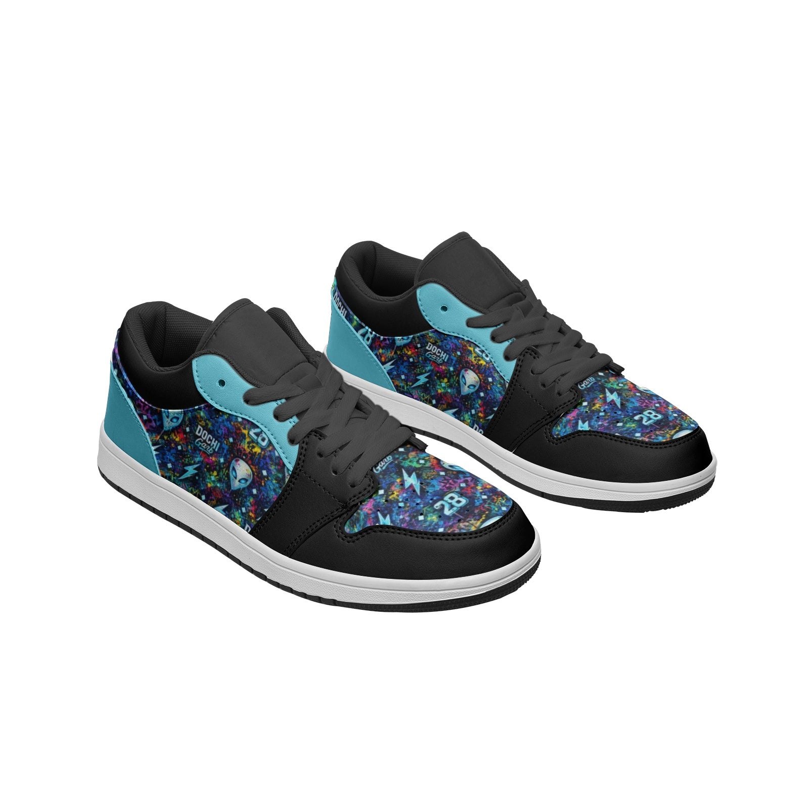 DOCHI Print Lo-Top Sneakers - Electric Blue