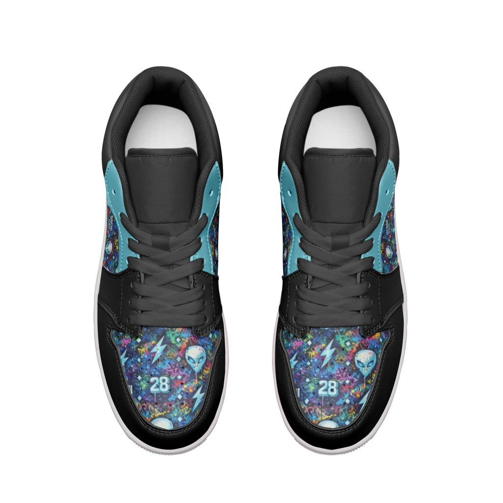 DOCHI Print Lo-Top Sneakers - Electric Blue