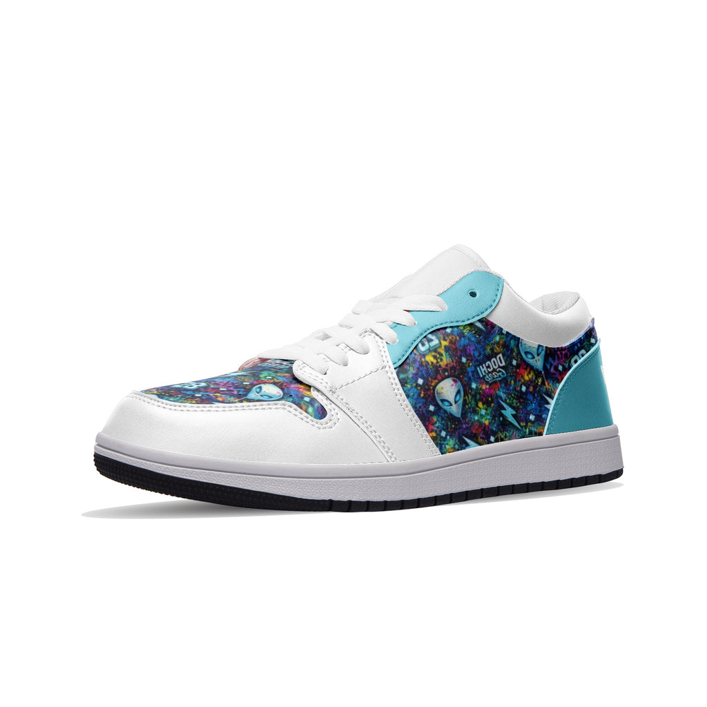 DOCHI Print Lo-Top Sneakers - Electric Blue