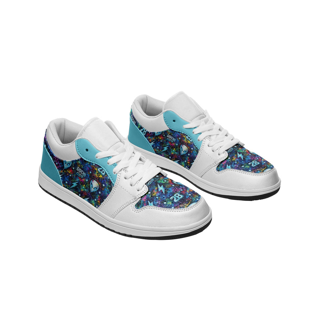 DOCHI Print Lo-Top Sneakers - Electric Blue