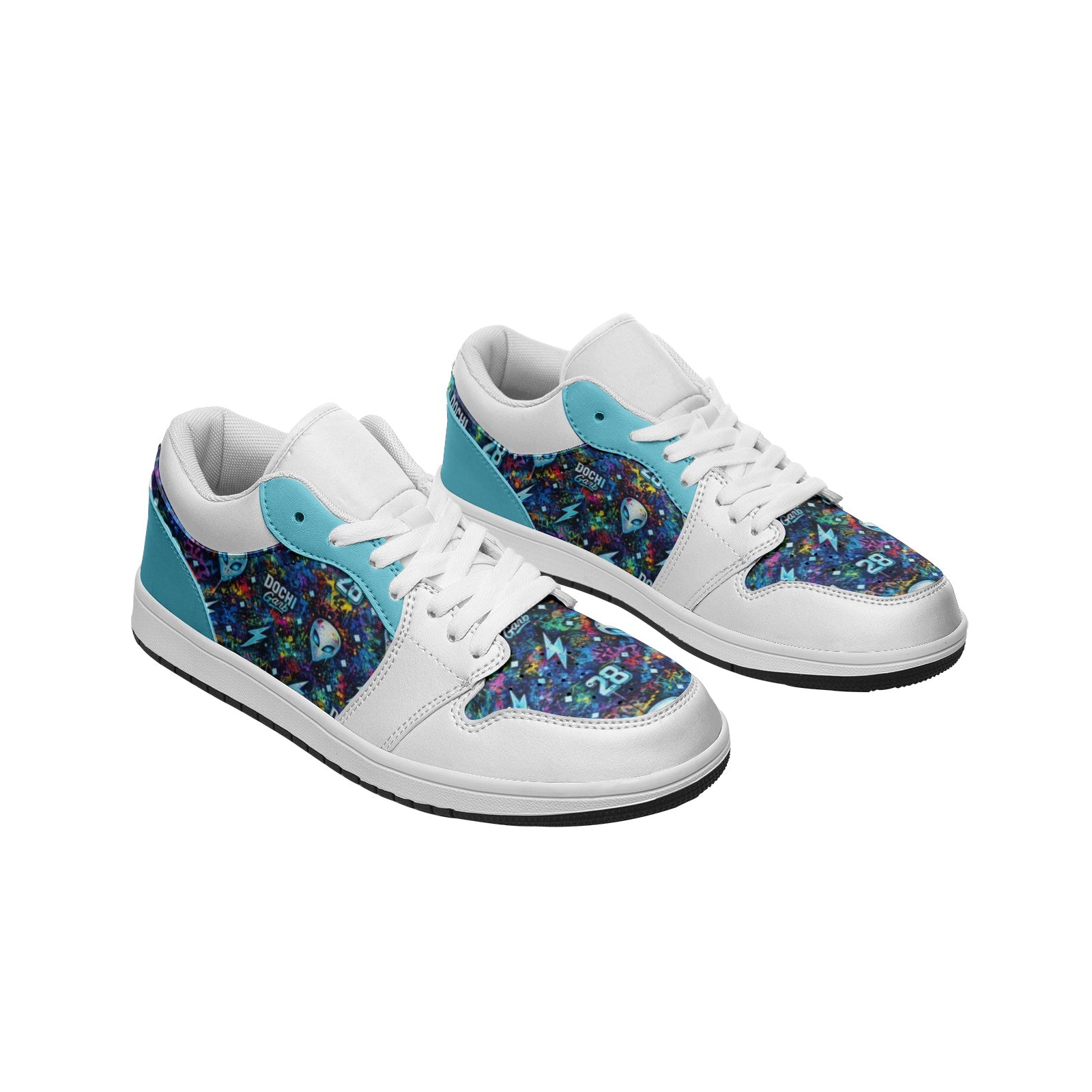 DOCHI Print Lo-Top Sneakers - Electric Blue
