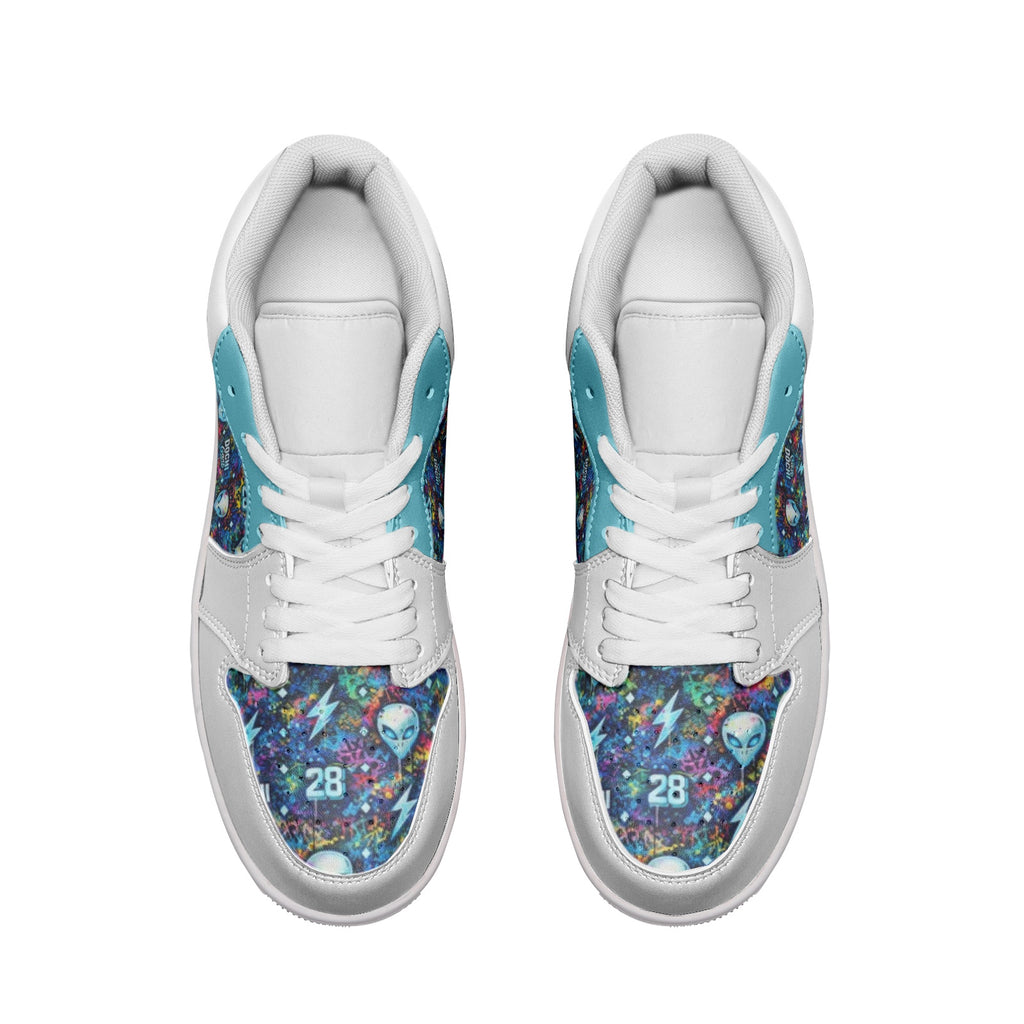 DOCHI Print Lo-Top Sneakers - Electric Blue