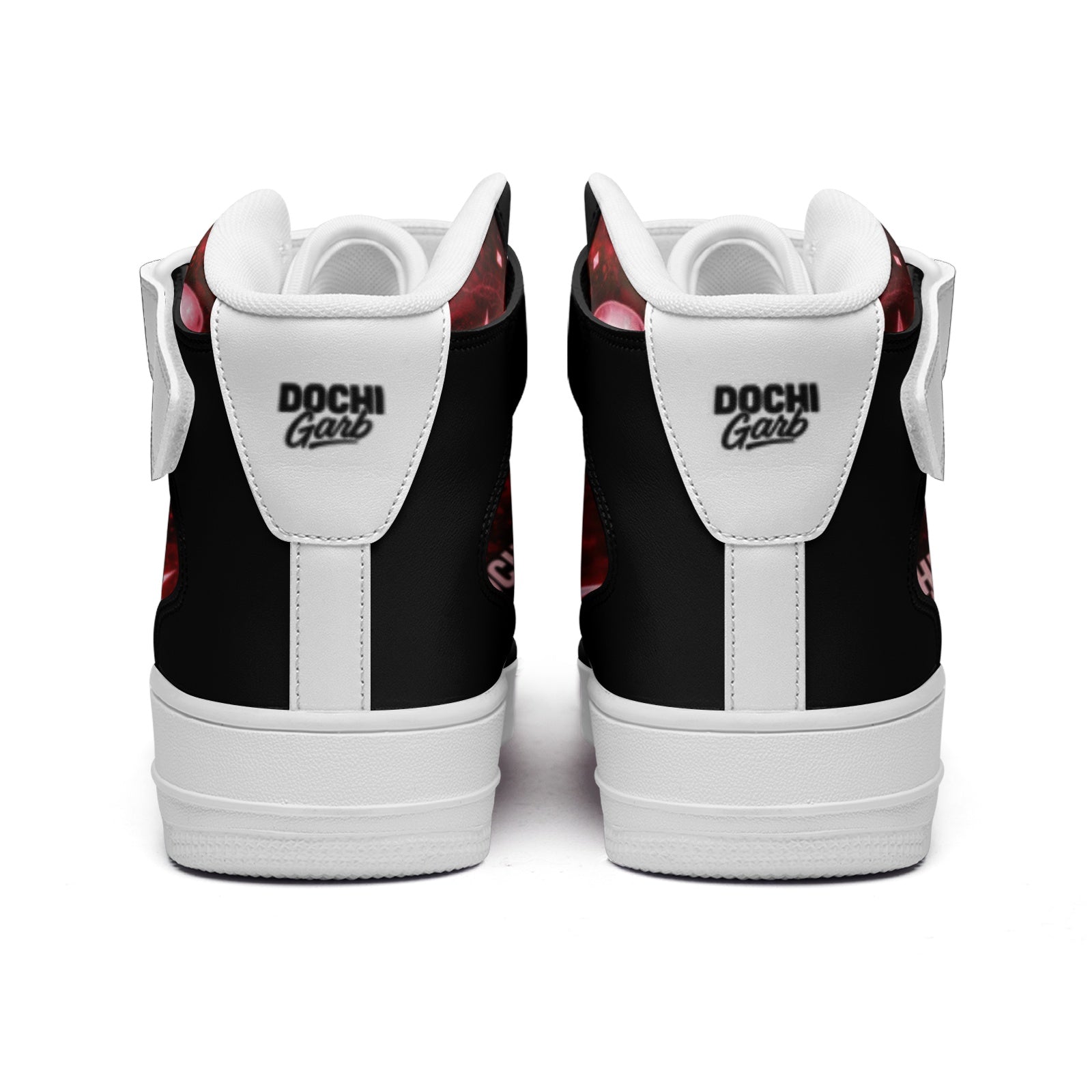 DOCHI Print Hi-Top Sneakers - Crimson Red