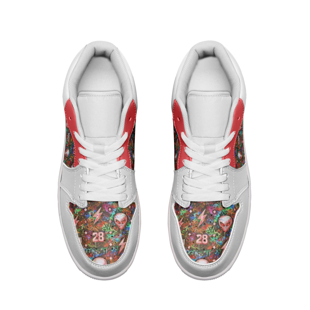 DOCHI Print Lo-Top Sneakers - Crimson Red