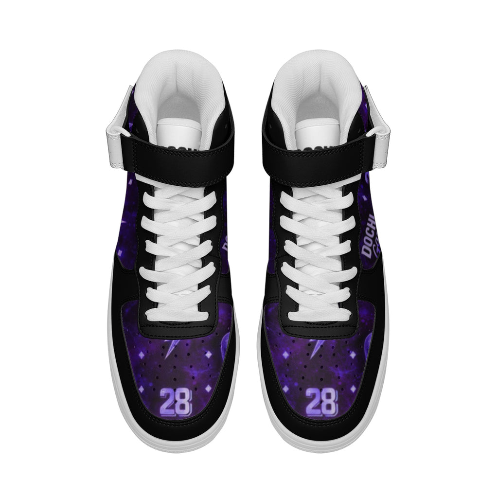 DOCHI Print Hi-Top Sneakers - Purp'd Out