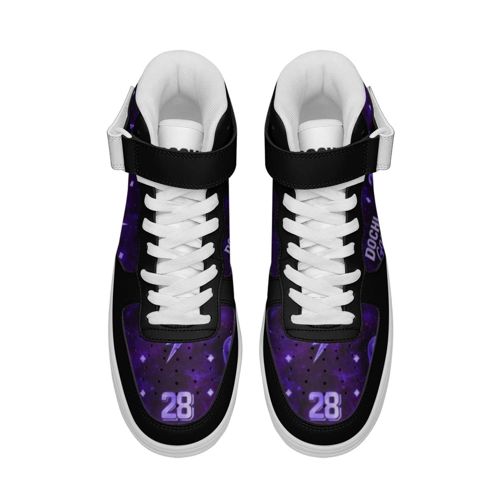 DOCHI Print Hi-Top Sneakers - Purp'd Out