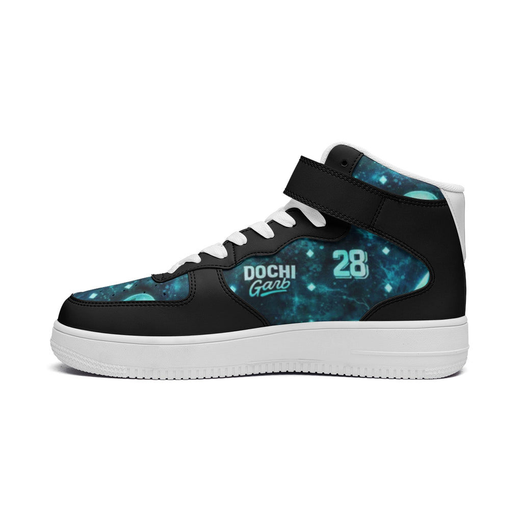 DOCHI Print Hi-Top Sneakers - Electric Blue