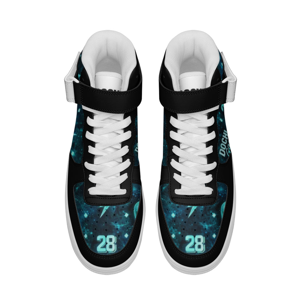 DOCHI Print Hi-Top Sneakers - Electric Blue