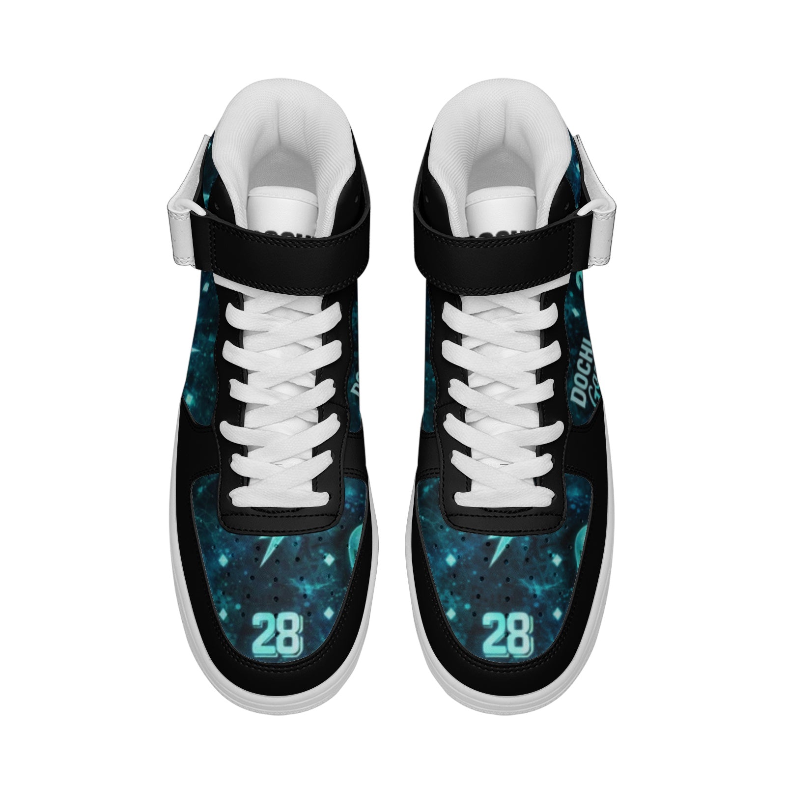 DOCHI Print Hi-Top Sneakers - Electric Blue